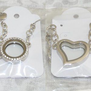 🎀 $6 Floating Charms Memory Locket Bracelet w/10 charms Heart or Round
